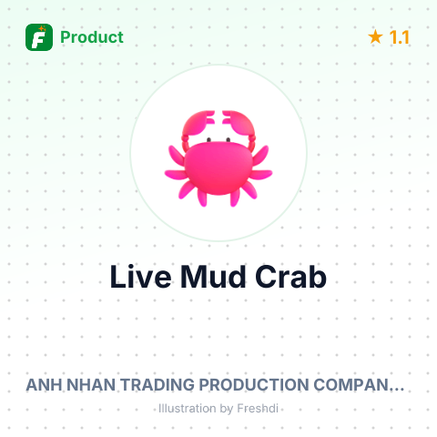 Live Mud Crab – summary card, no photo uploaded yet