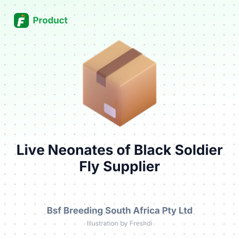 Live Neonates of Black Soldier Fly (Hermetia Illucens) – summary card, no photo uploaded yet
