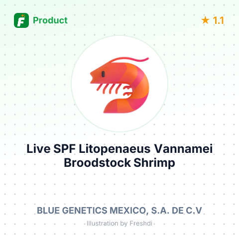 Live SPF Litopenaeus Vannamei Broodstock Shrimp – summary card, no photo uploaded yet