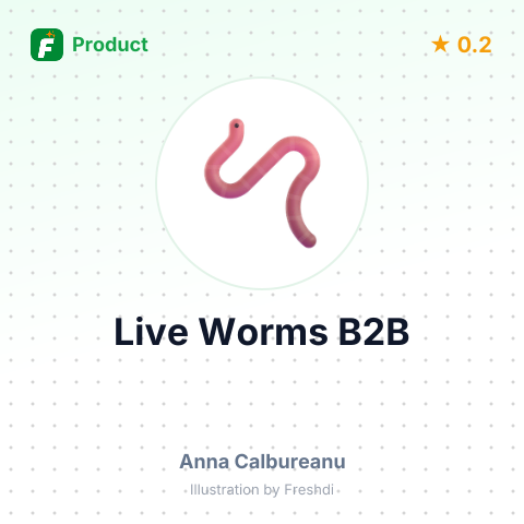 Live Worms (Gusanos de Tebo) – summary card, no photo uploaded yet