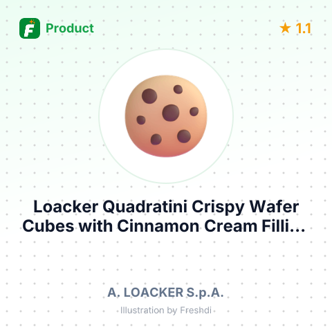 Loacker Quadratini Crispy Wafer Cubes with Cinnamon Cream Filling – summary card, no photo uploaded yet