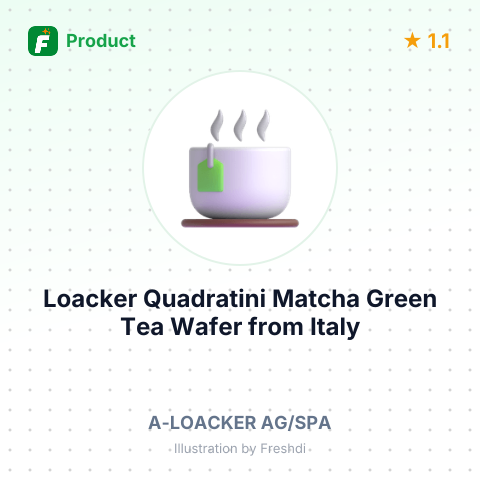 Loacker Quadratini Matcha Green Tea Wafer – summary card, no photo uploaded yet