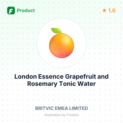 London Essence Grapefruit and Rosemary Tonic Water – summary card, no photo uploaded yet