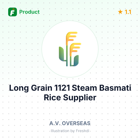 Long Grain 1121 Steam Basmati Rice – summary card, no photo uploaded yet