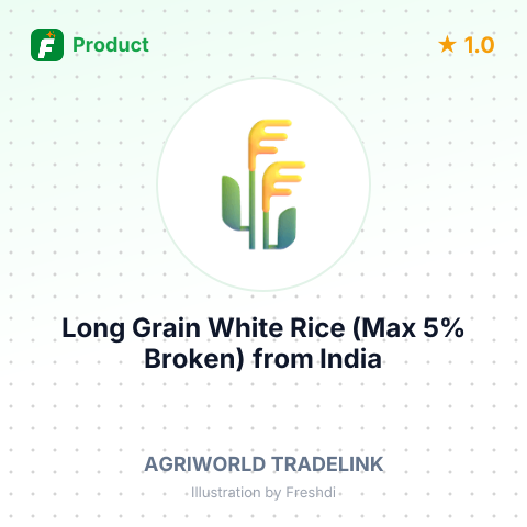 Long Grain White Rice (Max 5% Broken) – summary card, no photo uploaded yet