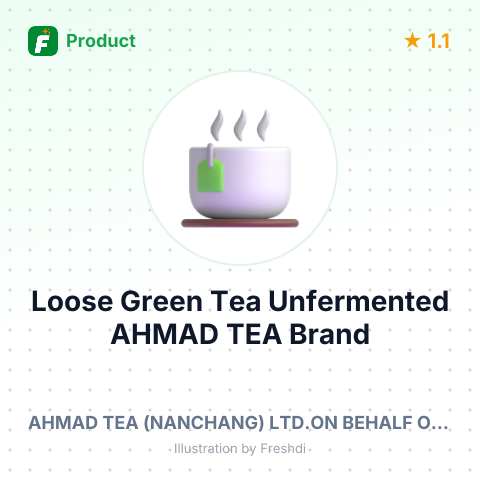 Loose Green Tea, Unfermented, AHMAD TEA Brand – summary card, no photo uploaded yet