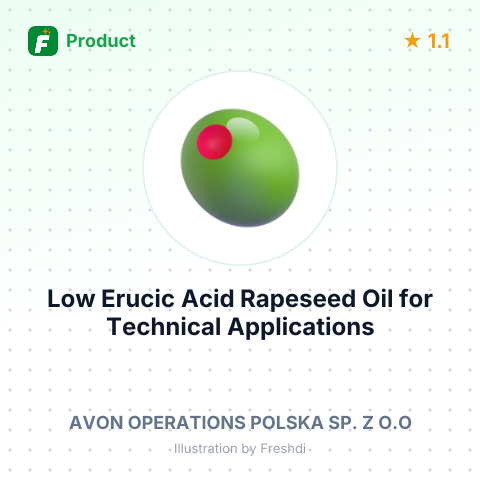 Low Erucic Acid Rapeseed Oil for Technical Applications – summary card, no photo uploaded yet