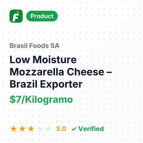 Low Moisture Mozzarella Cheese – summary card, no photo uploaded yet