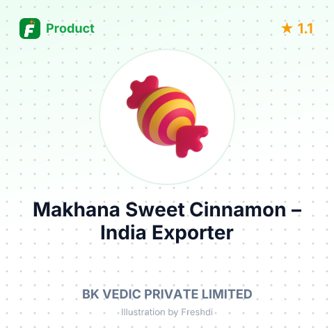 Makhana Sweet Cinnamon – summary card, no photo uploaded yet