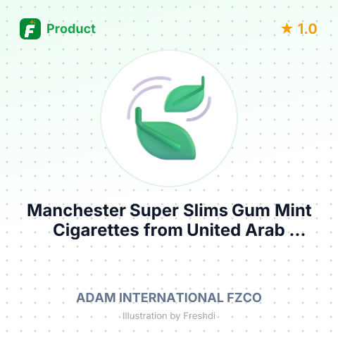 Manchester Super Slims Gum Mint Cigarettes – summary card, no photo uploaded yet