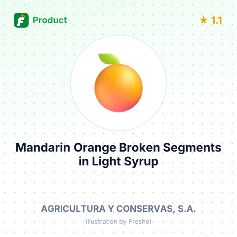 Mandarin Orange Broken Segments in Light Syrup – summary card, no photo uploaded yet