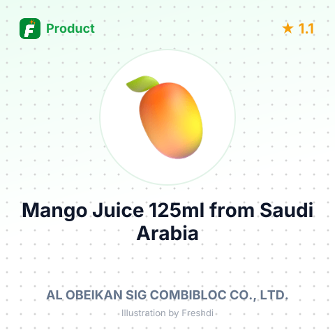 Mango Juice 125ml – summary card, no photo uploaded yet