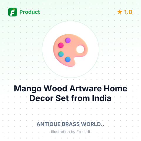 Mango Wood Artware Home Decor Set – summary card, no photo uploaded yet
