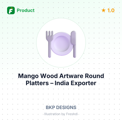 Mango Wood Artware Round Platters – summary card, no photo uploaded yet