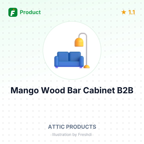 Mango Wood Bar Cabinet – summary card, no photo uploaded yet