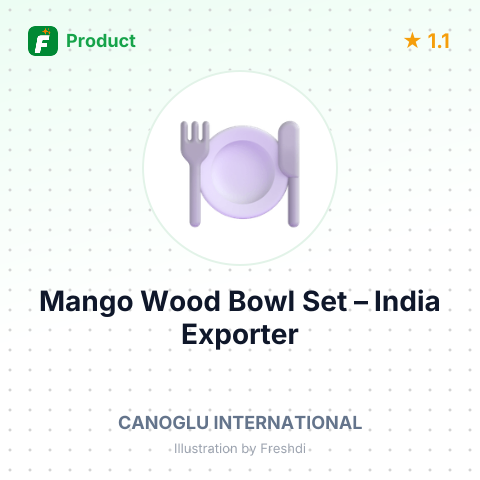Mango Wood Bowl Set – summary card, no photo uploaded yet