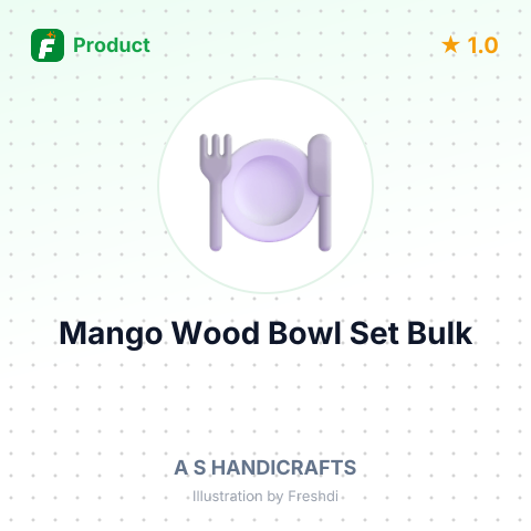 Mango Wood Bowl Set – summary card, no photo uploaded yet