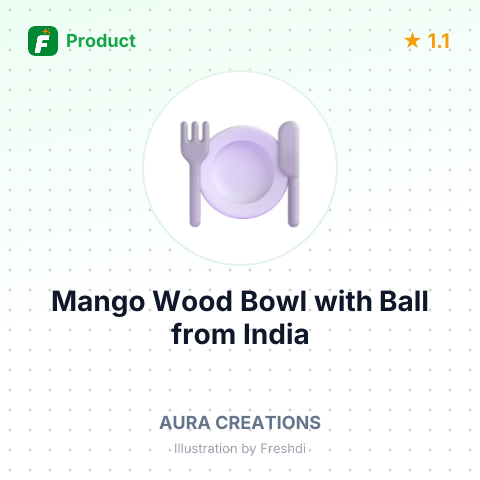 Mango Wood Bowl with Ball – summary card, no photo uploaded yet