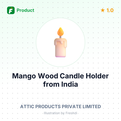 Mango Wood Candle Holder – summary card, no photo uploaded yet