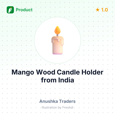 Mango Wood Candle Holder – summary card, no photo uploaded yet