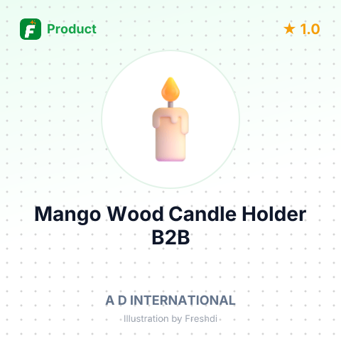 Mango Wood Candle Holder – summary card, no photo uploaded yet