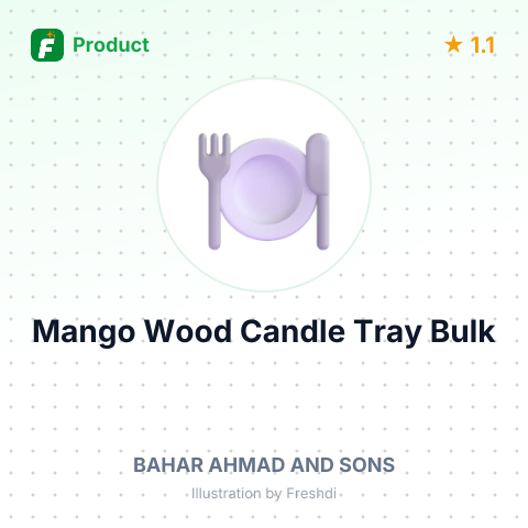 Mango Wood Candle Tray Medium – summary card, no photo uploaded yet