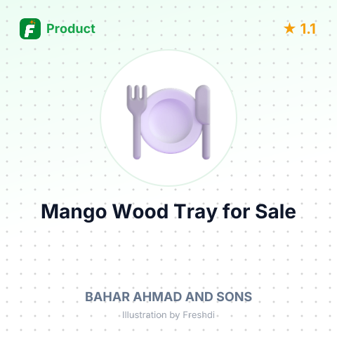 Mango Wood Candle Tray Small – summary card, no photo uploaded yet