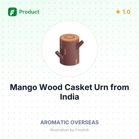 Mango Wood Casket Urn – summary card, no photo uploaded yet