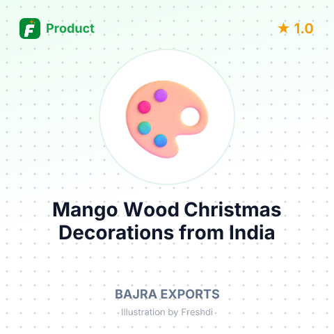 Mango Wood Christmas Decorations – summary card, no photo uploaded yet