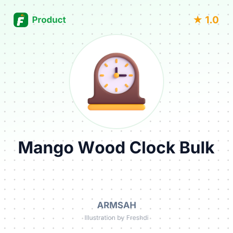 Mango Wood Clock – summary card, no photo uploaded yet