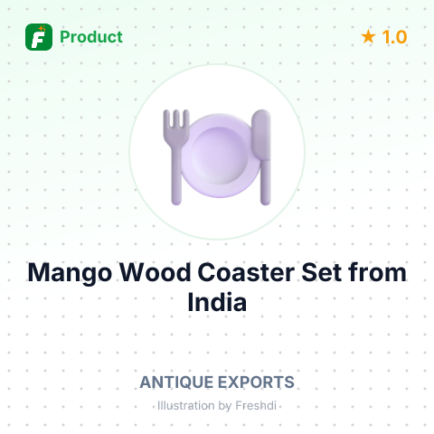 Mango Wood Coaster Set – summary card, no photo uploaded yet