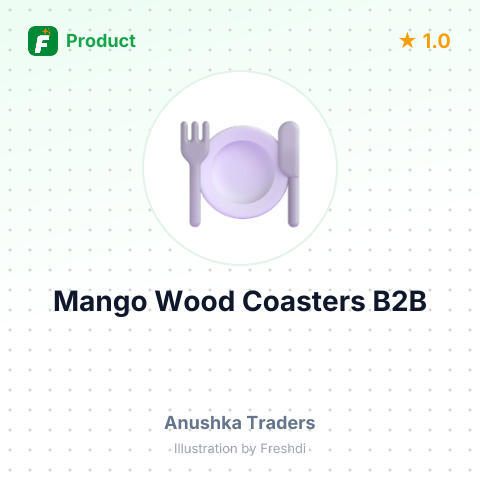 Mango Wood Coaster Set – summary card, no photo uploaded yet