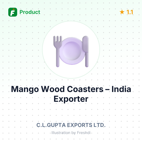 Mango Wood Coasters – summary card, no photo uploaded yet