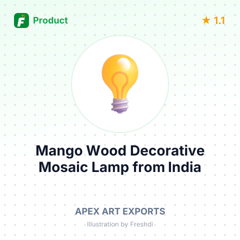 Mango Wood Decorative Mosaic Lamp – summary card, no photo uploaded yet