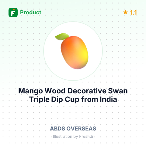 Mango Wood Decorative Swan Triple Dip Cup – summary card, no photo uploaded yet