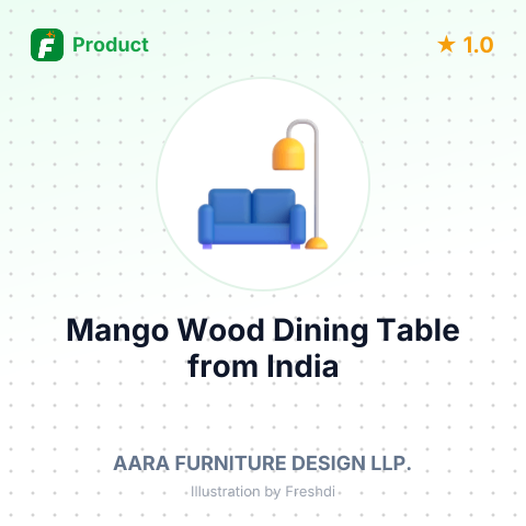 Mango Wood Dining Table – summary card, no photo uploaded yet