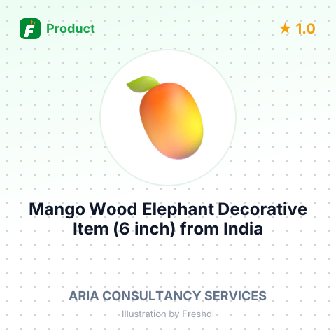 Mango Wood Elephant Decorative Item (6 inch) – summary card, no photo uploaded yet
