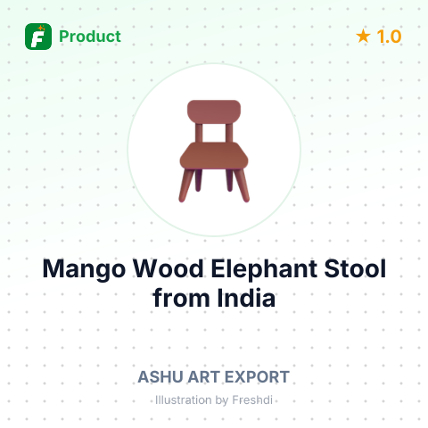 Mango Wood Elephant Stool – summary card, no photo uploaded yet