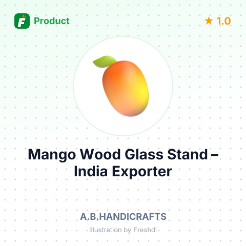 Mango Wood Glass Stand – summary card, no photo uploaded yet