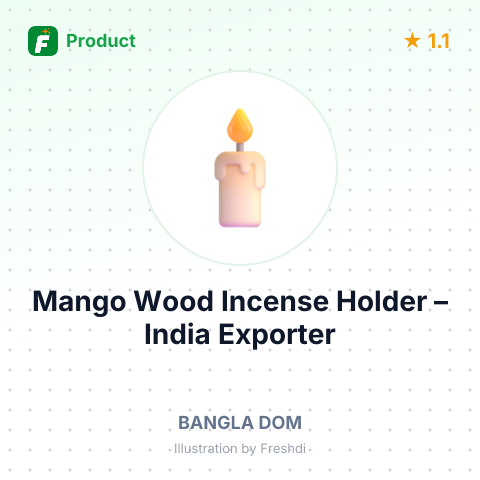 Mango Wood Incense Holder – summary card, no photo uploaded yet