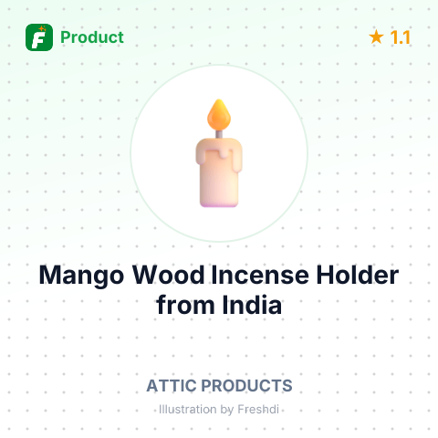 Mango Wood Incense Holder – summary card, no photo uploaded yet