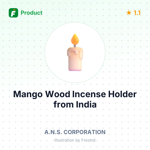 Mango Wood Incense Holder – summary card, no photo uploaded yet