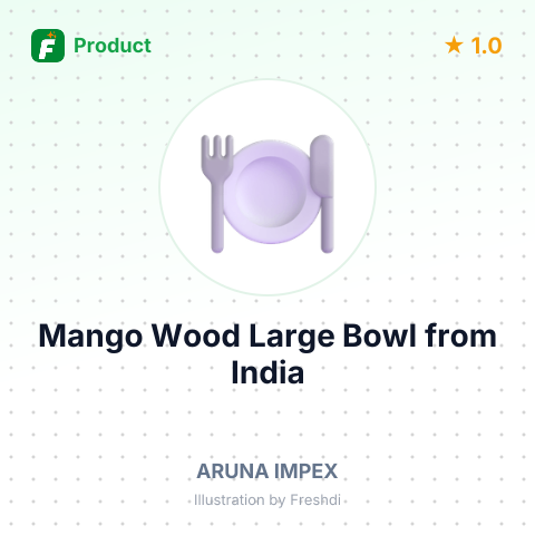 Mango Wood Large Bowl – summary card, no photo uploaded yet
