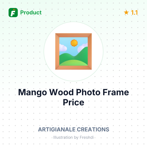 Mango Wood Photo Frame – summary card, no photo uploaded yet