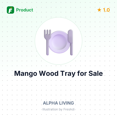 Mango Wood Round Tray (12 Inches) – summary card, no photo uploaded yet