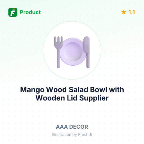 Mango Wood Salad Bowl with Wooden Lid – summary card, no photo uploaded yet