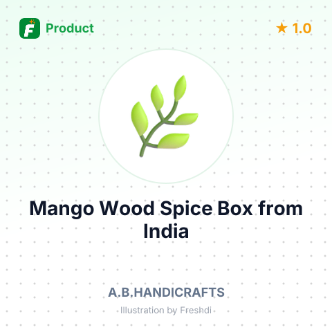 Mango Wood Spice Box – product summary card, no photo uploaded yet