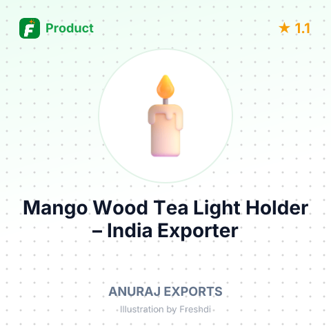 Mango Wood Tea Light Holder – summary card, no photo uploaded yet