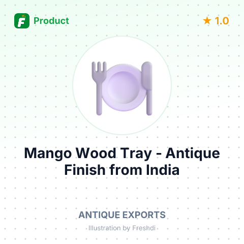 Mango Wood Tray - Antique Finish – summary card, no photo uploaded yet