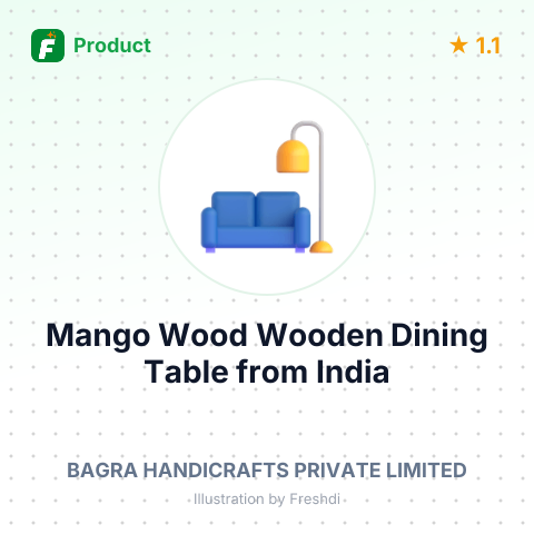 Mango Wood Wooden Dining Table – summary card, no photo uploaded yet